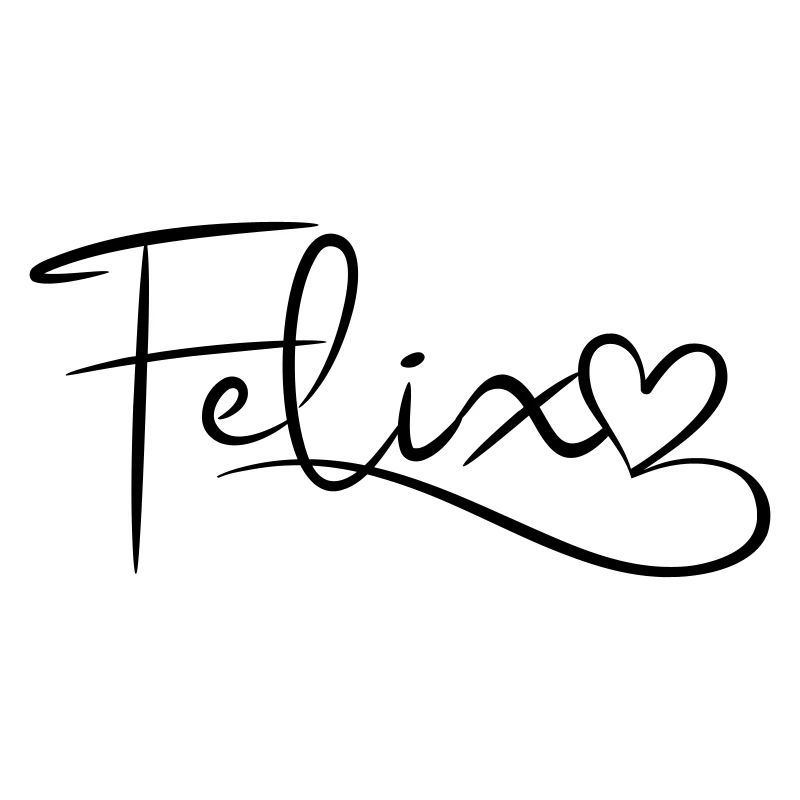 Felix, last name, first name, heart décor