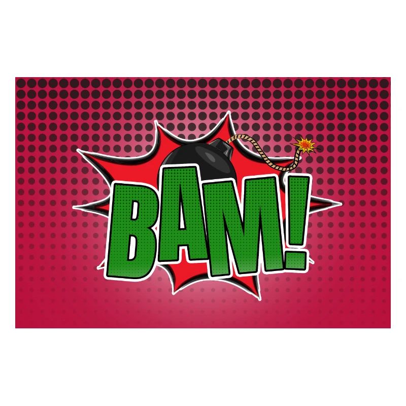 Bam! Lettrage graffiti de style bande dessinée