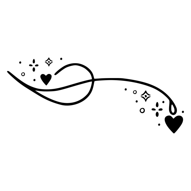 Glitter Heart Line
