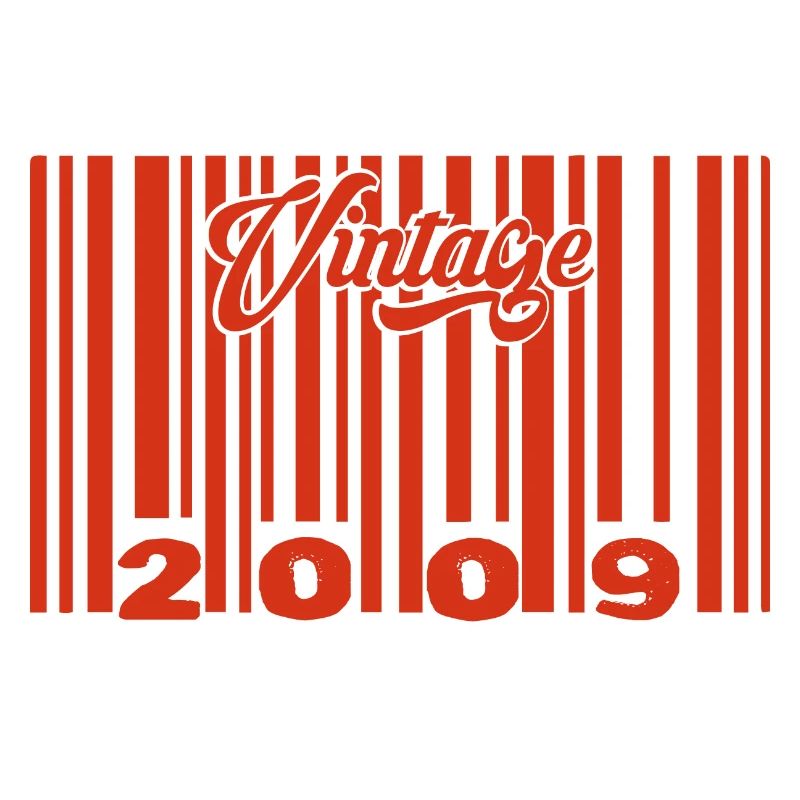 Vintage 2009 Born In 2009 16 Year Old Bar Code Anniversai