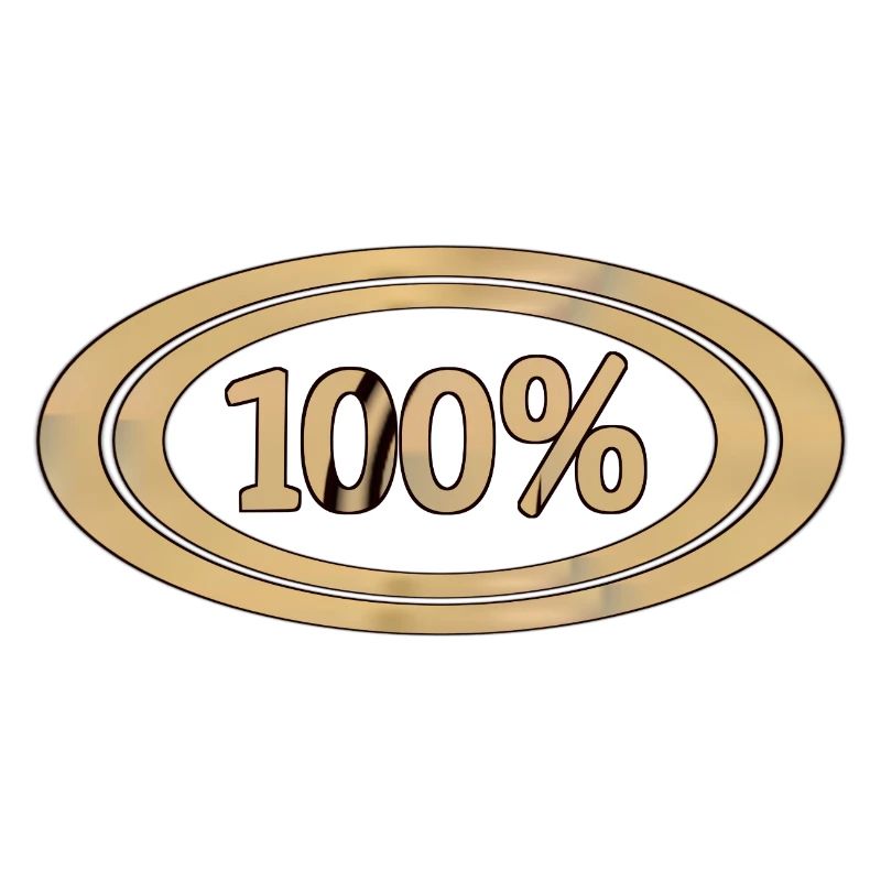 One hundred percent numbers large highest value