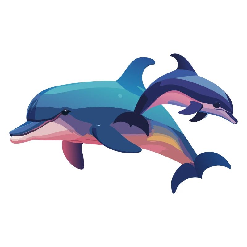 Zwei Delfine, ein Herz (Dreamy Animals)
