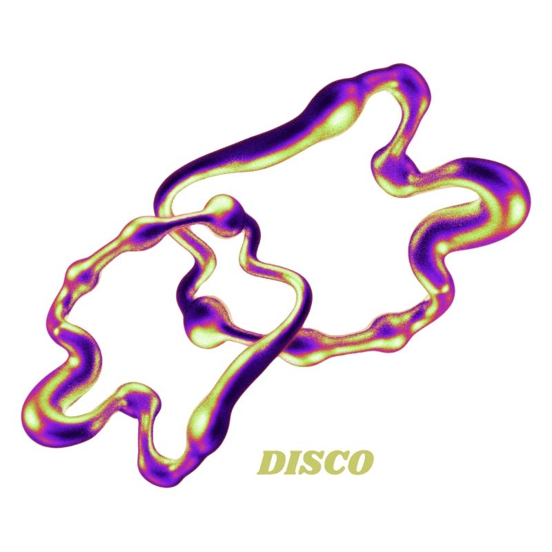 Retro Disco Blob – Art liquide abstrait au néon