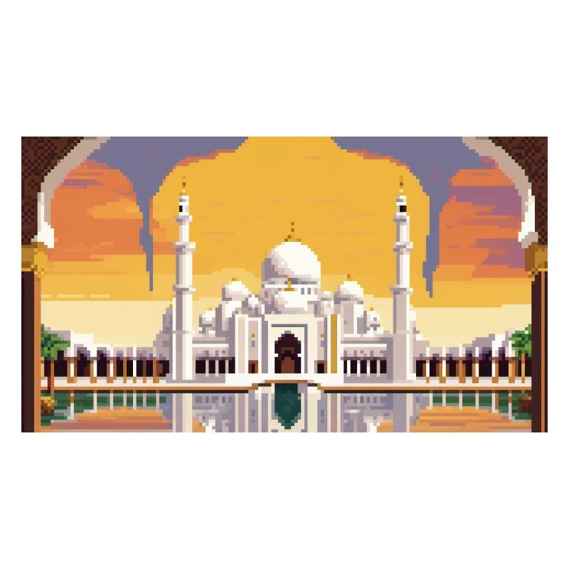 Grande mosquée Sheikh Zayed, Abu Dhabi, Émirats arabes unis, Pixel A