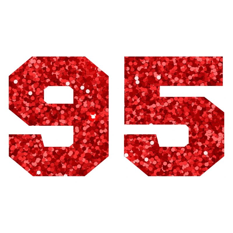 Nummer 95 Roter Glitzer - 95. Jahrestag