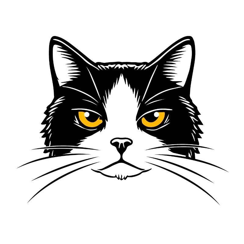 Illustration des Kopfes einer Katze.
