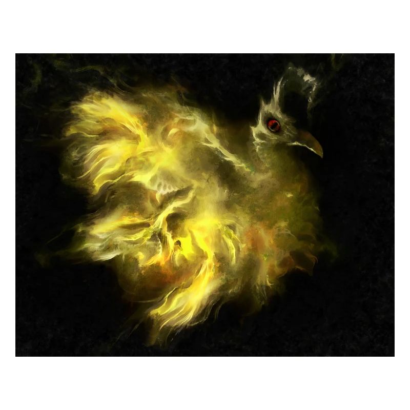 Golden Phoenix in flames