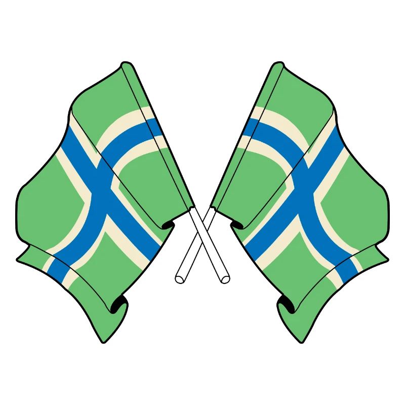 Drapeaux croisés du Gloucestershire