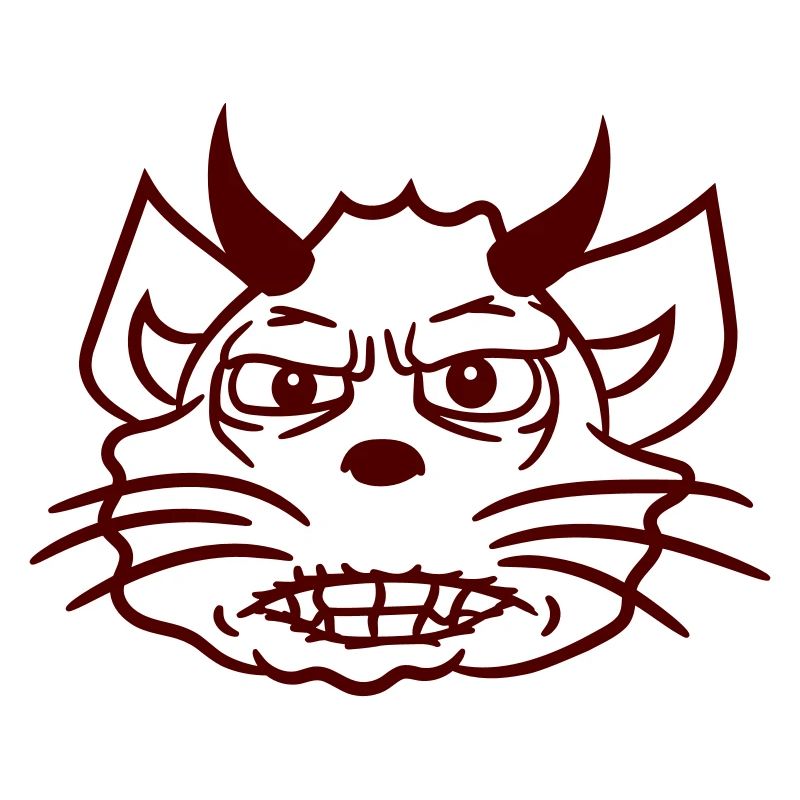 Dämon Monster Katze Halloween Horror Teufel Hörner