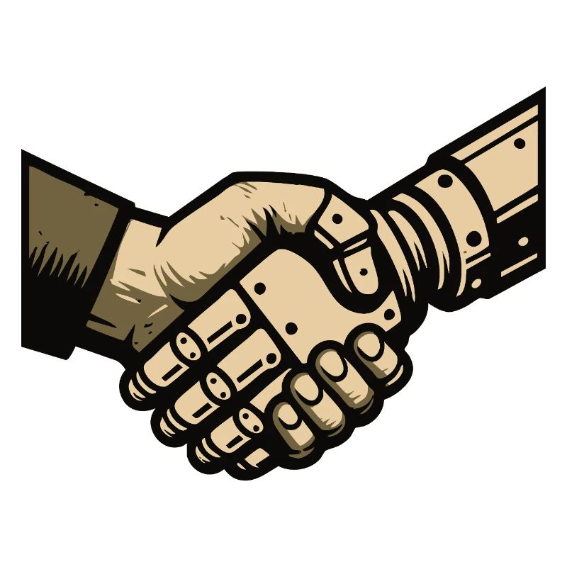 Handshake between man and machine