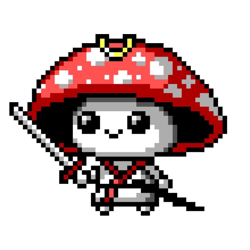 Samouraï champignon 8 bits
