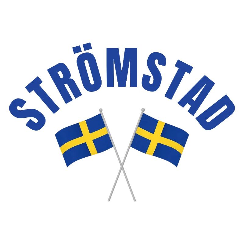 Drapeaux suédois de Strömstad en croix