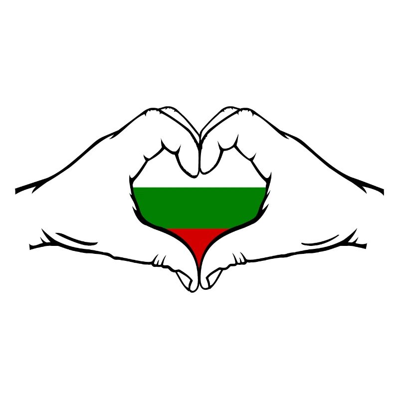 Bulgaria Flag Heart Shape