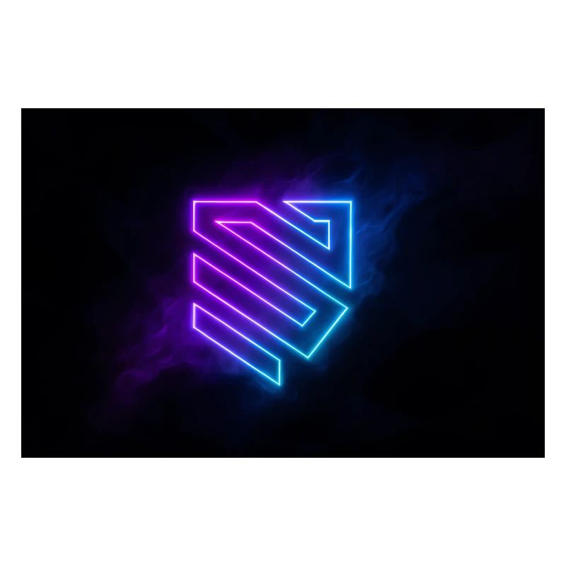 Neon Geometric Shield