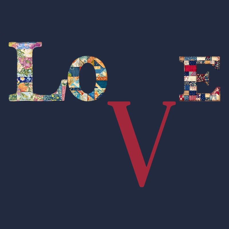 Liebe Patchwork-Typografie