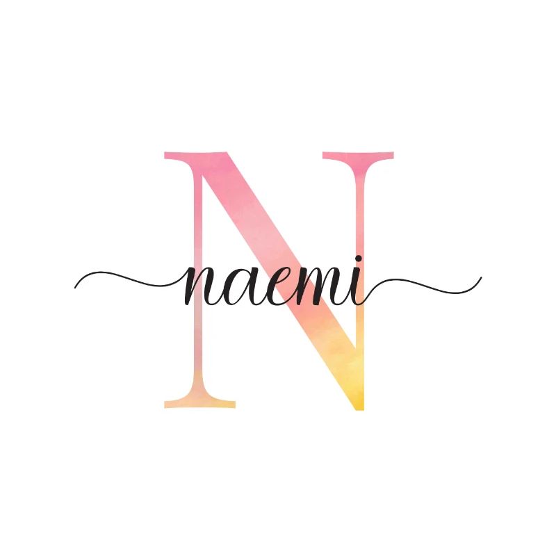 N | Monogramme | Nom | Naemi |Aquarelle