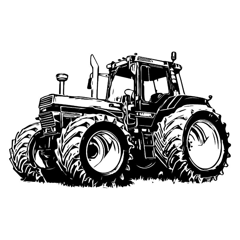Kraftvolle Traktor-Silhouette