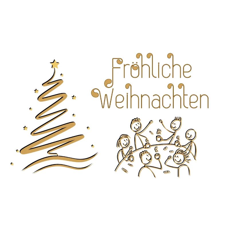 Fröhliche Weihnachten gesellige Runde im Advent