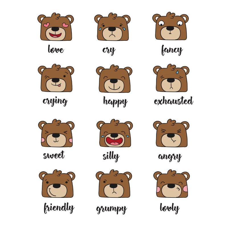 Bear Bear Teddy Cute Kita Feeling Mimic Emotion