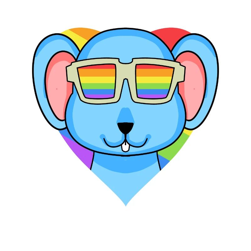 LGBT Tier Maus Regenbogen