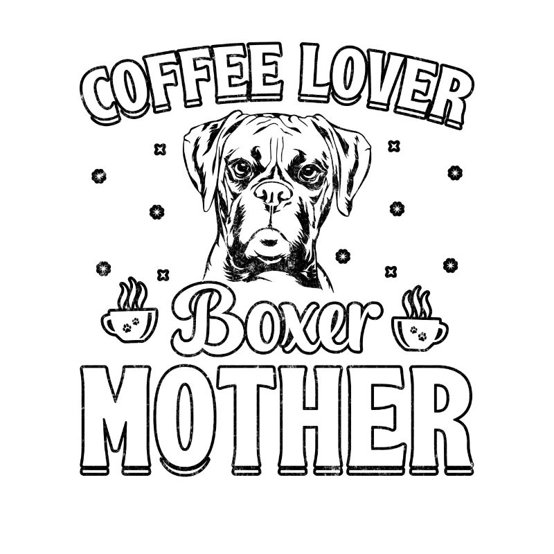 Amoureuse du café boxeuse mère