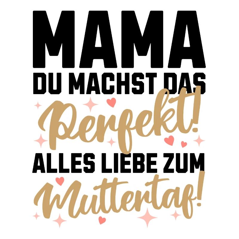 Perfekter Muttertagsgruß mit Herzen