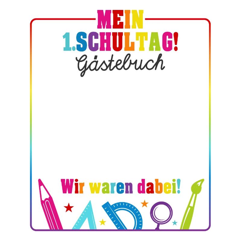Einschulung Gästebuch Erstklässler Schule Geschenk