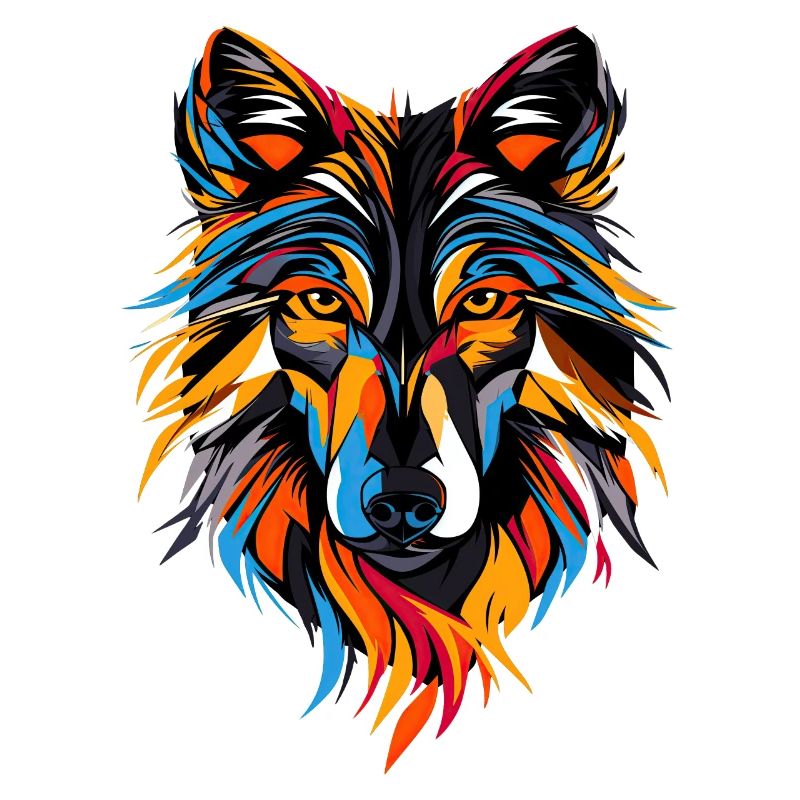 Loup Motif Loups Wolf Pack Gris Wolfhound Wolf