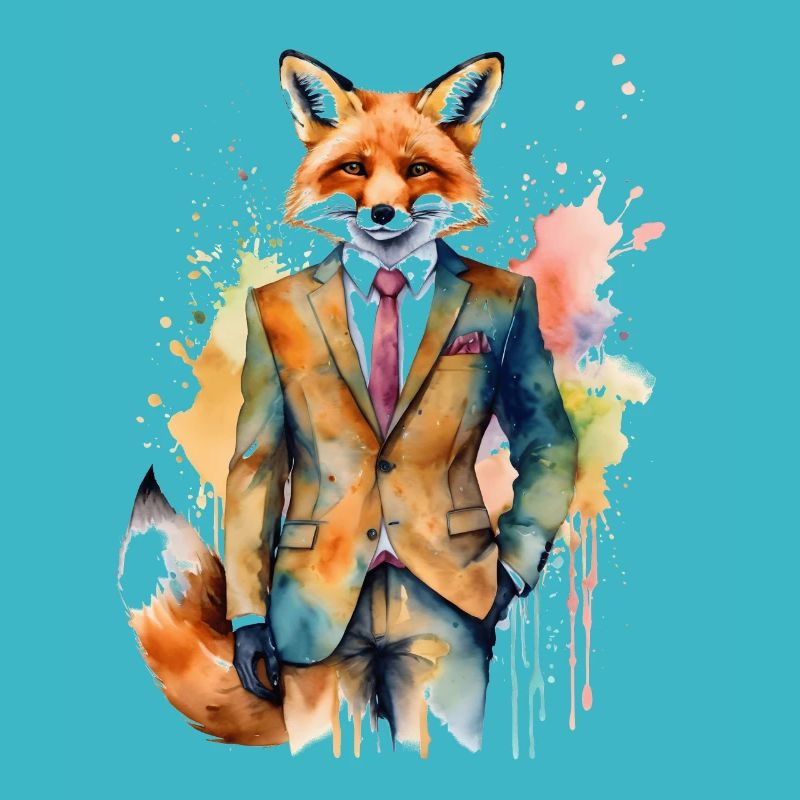 Costume de renard imprimé de conception animale colorée