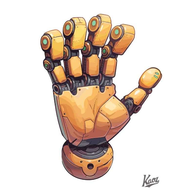 Cyborg et main robot