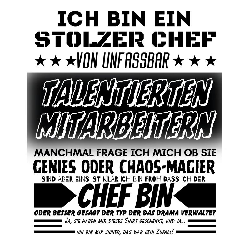 stolzer Chef Von Verdammt Tollen Mitarbeitern