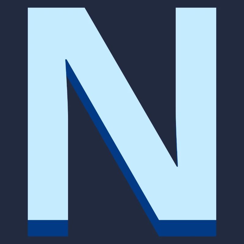 Pop und moderner blauer Buchstabe n