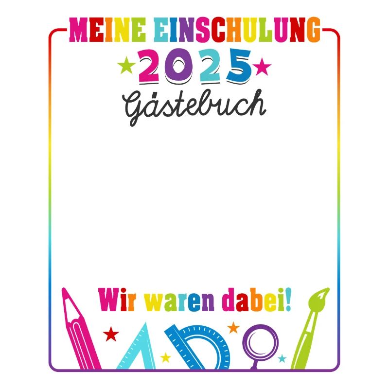 Einschulung 2025 Schulkind Gästebuch Geschenk
