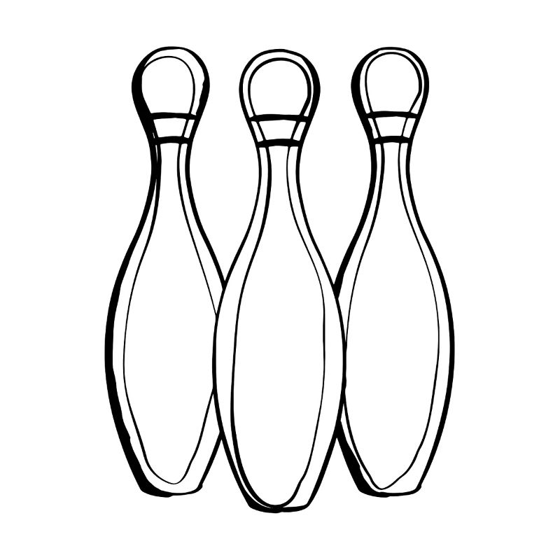 Dessin au trait de bowling