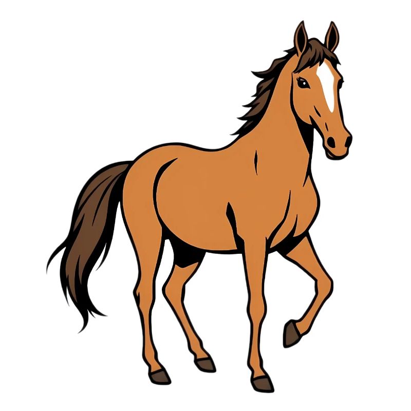 Braunes Pferd