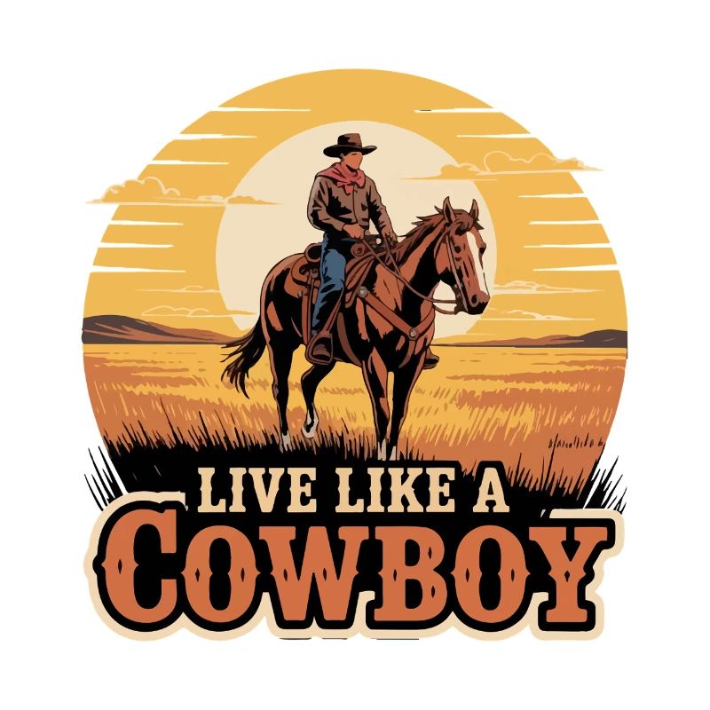 Conception graphique de Cowboy Sunset Ride