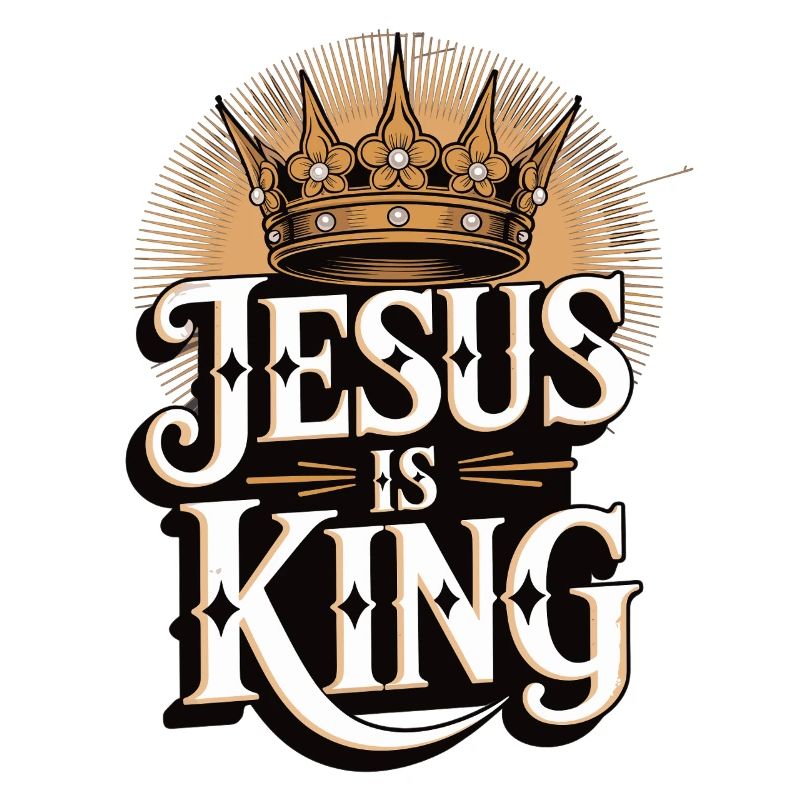 Jesus als König mit Krone Design