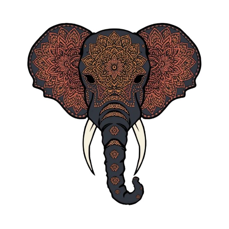 Mandala Elephant Head