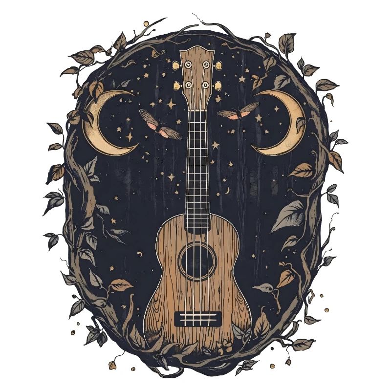 Uke gothique avec papillon de nuit