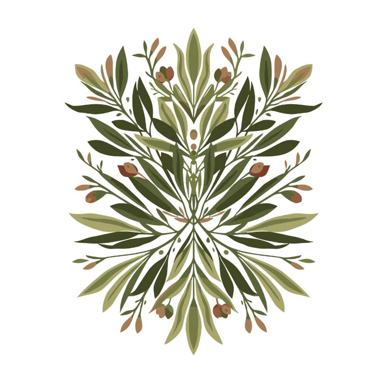 Feuilles Mandala Vert