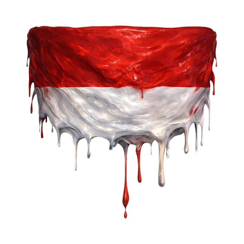 Dripping Indonesian flag