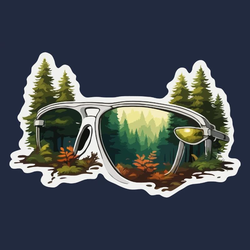 Sunglasses / Reflection / Forest / Reflection