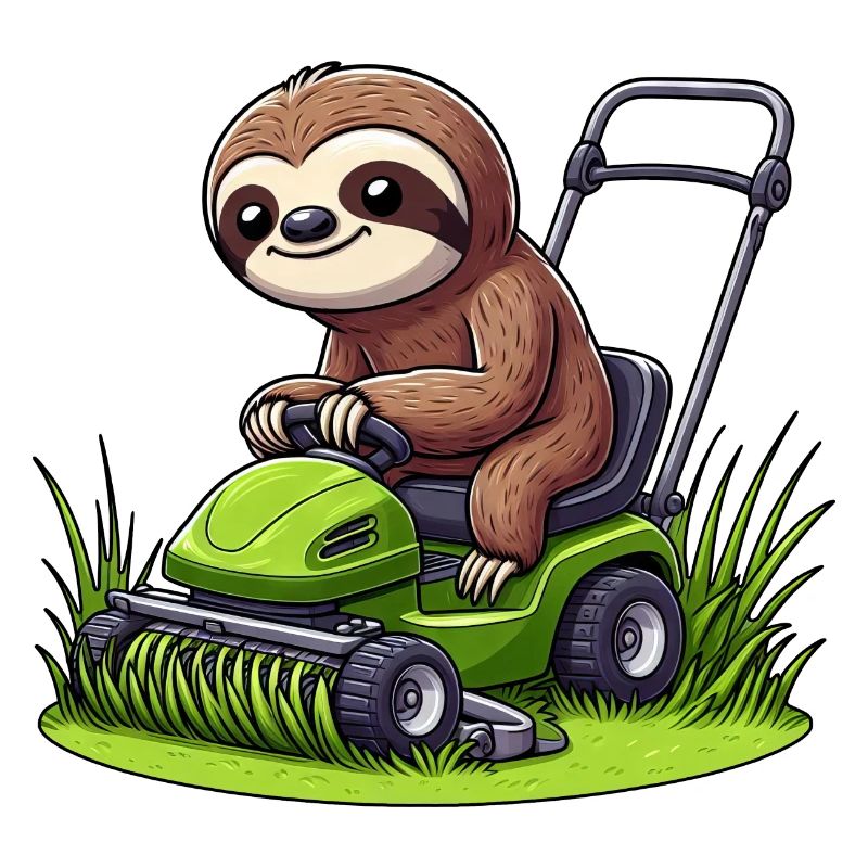 Sloth Lawn Mower Tractor Landscaping