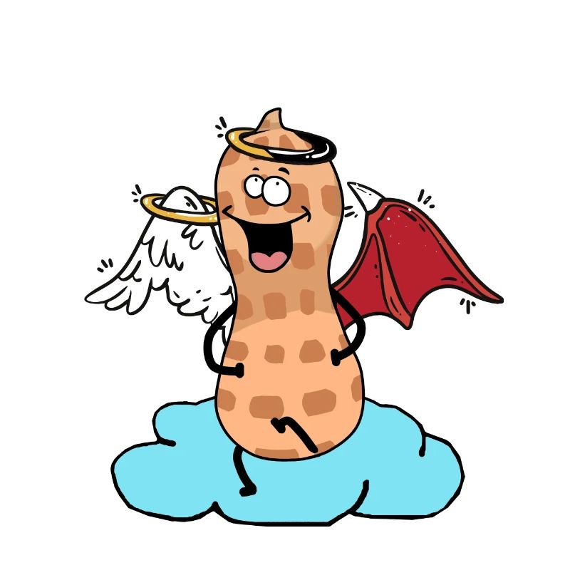 Céleste cacahuète ange petit diable nuage noix