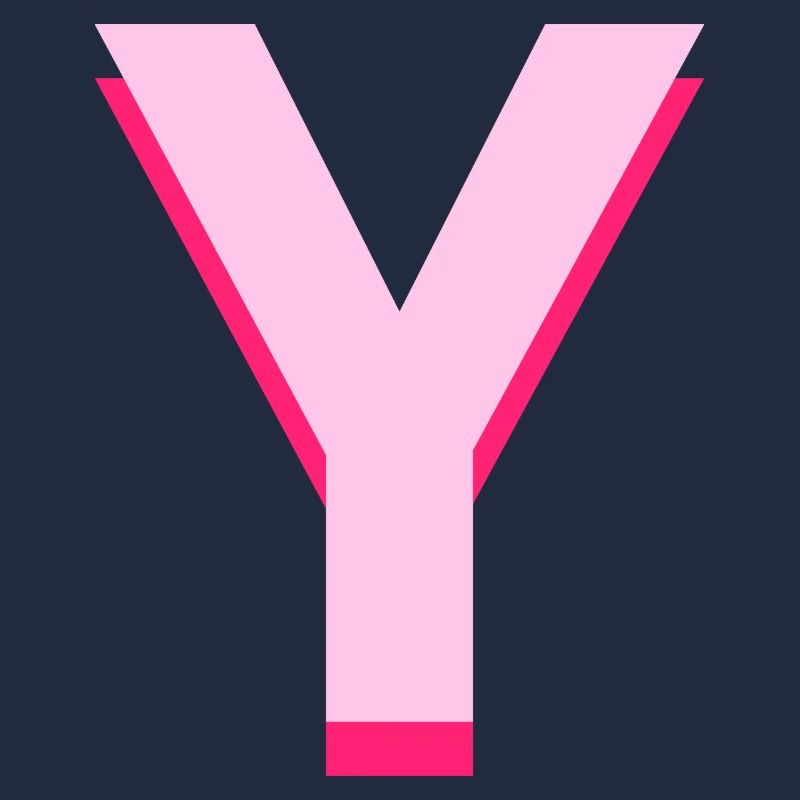 Pop und moderner rosa Buchstabe