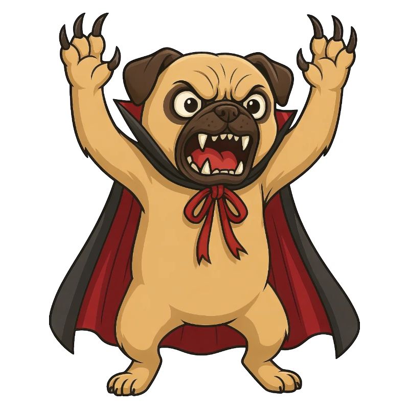 Funny Halloween sloth as a vampire monster