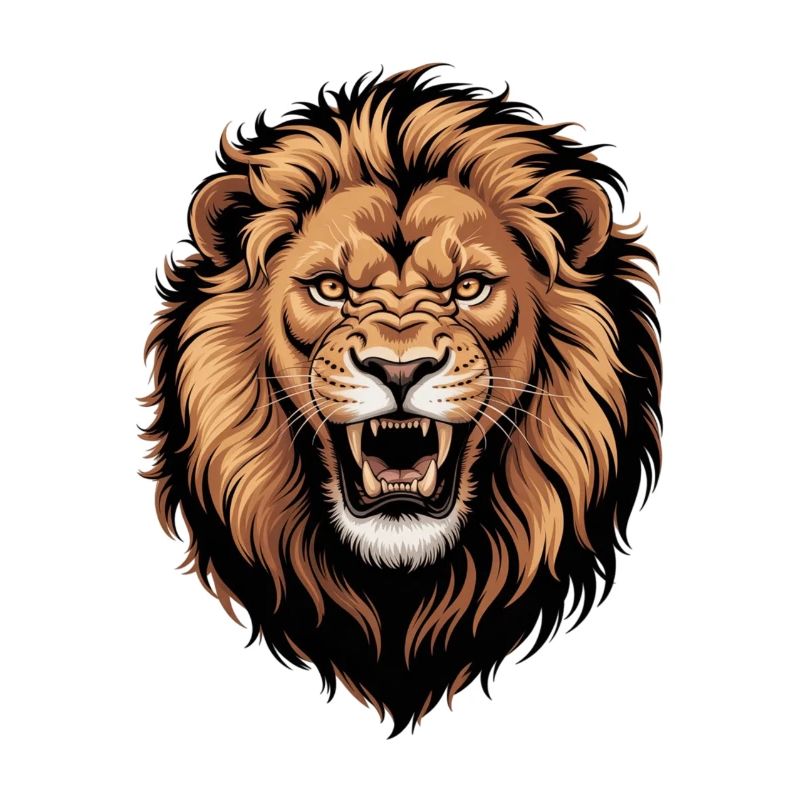 Flaming Vector Lion