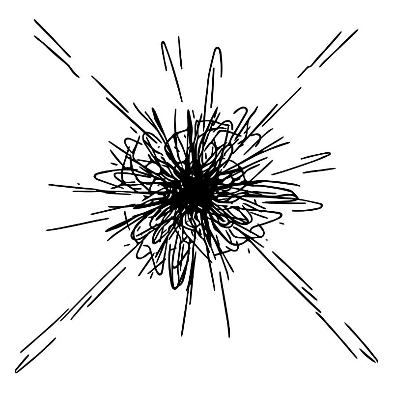 Mandala Explosion Linien Muster