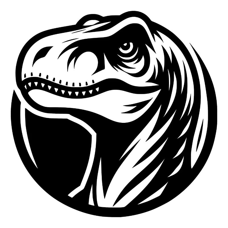 Grinning Raptor Logo Style