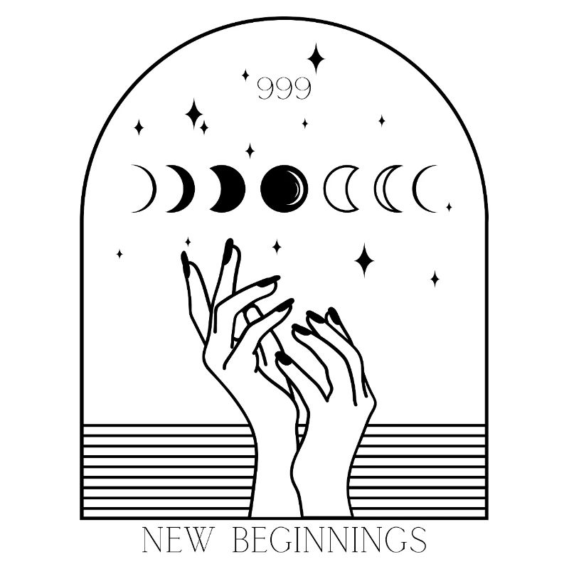 999 Fine Line Hands & Moons – New Beginnings